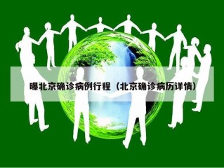 曝北京确诊病例行程（北京确诊病历详情）