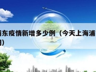 今天浦东疫情新增多少例（今天上海浦东疫情公布图）